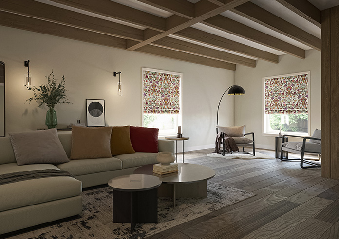 Bangalore Faux Silk, Maroon - Roman Blind - Image 6